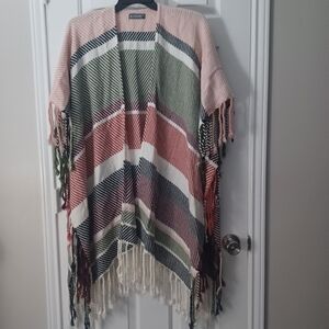 Accessory St Fringe Shawl Ponco Wrap Bohemian Style 1sfm